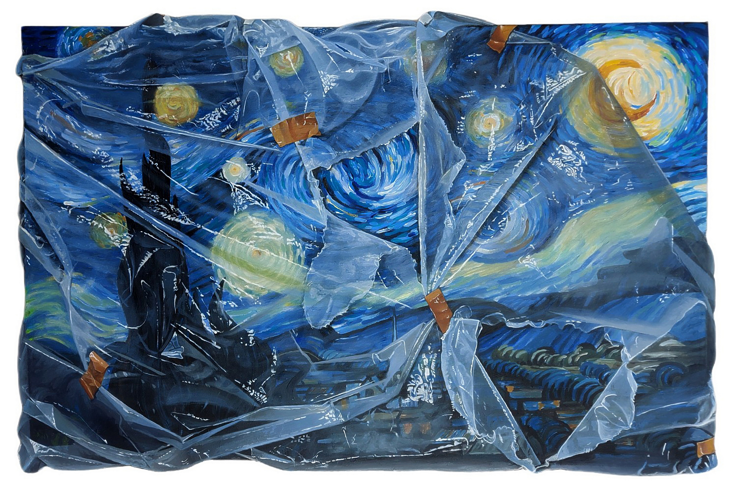 Starry Night Wraped in Plastic